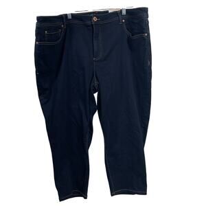 INC Dark Wash Side Stripe Skinny Jeans With Tummy Control Plus Women's 24W